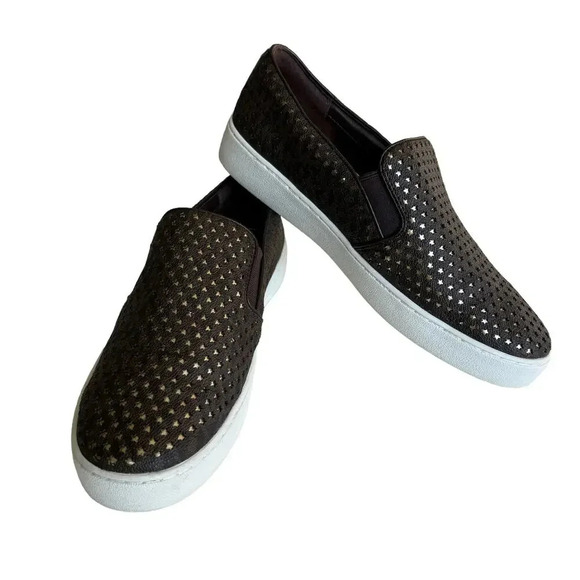 MICHAEL Michael Kors Keaton Star-perforated Slip-on Sneakers Women's Size 8.5 - Picture 1 of 9